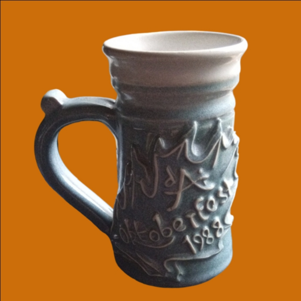 Blue Oktoberfest 1988 Ceramic Mug